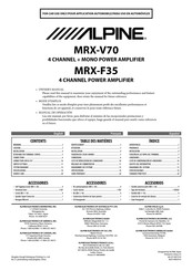 Alpine MRX-F35 Mode D'emploi