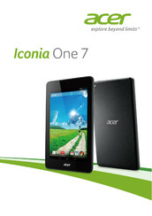 Acer Iconia One 7 Mode D'emploi