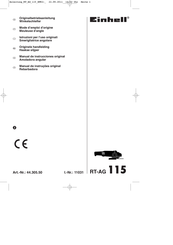 EINHELL RT-AG 115 Mode D'emploi D'origine
