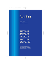 Clarion APX2181 Manuel De L'utilisateur