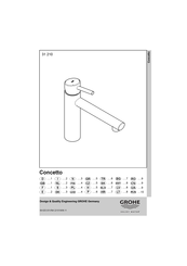 Grohe Concetto 31 210 Mode D'emploi