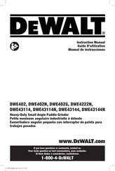 Dewalt DWE402 Guide D'utilisation