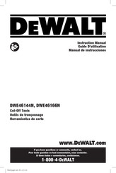 DeWalt DWE46144N. DWE46166N Guide D'utilisation