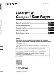 Sony CDX-F5500 Mode D'emploi