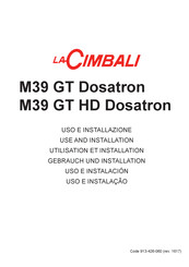 La Cimbali M39 GT Dosatron Utilisation Et Installation