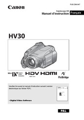 Canon HV30 Manuel D'utilisation