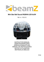 Beamz Mini Star Ball Sound RGBWA LED 6x3W Notice D'utilisation