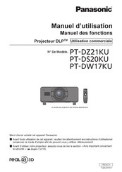 Panasonic PT-DW17KU Manuel D'utilisation