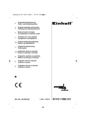 EINHELL BT-PO 1100/2 E Mode D'emploi D'origine