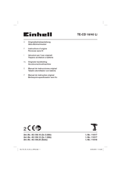 EINHELL 45.139.10 Instructions D'origine
