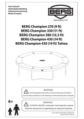BERG Champion 430 Tattoo Mode D'emploi