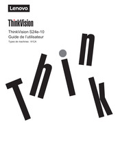 Lenovo ThinkVision S24e-10 Guide De L'utilisateur