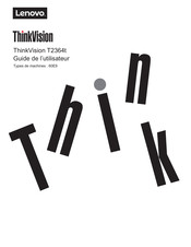 Lenovo ThinkVision T2364t Guide De L'utilisateur