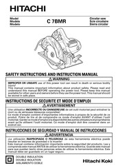 Hitachi C 7BMR Instructions De Sécurité Et Mode D'emploi