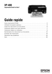 Epson XP-400 Guide Rapide