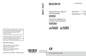 Sony DSLR-A580 Mode D'emploi