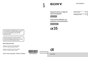 Sony Alpha SLT-A35 Mode D'emploi