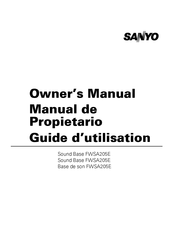 Sanyo FWSA205E Guide D'utilisation