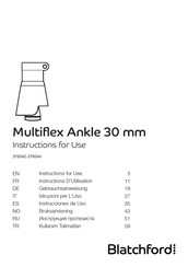 Blatchford Multiflex Ankle 30 mm Instructions D'utilisation