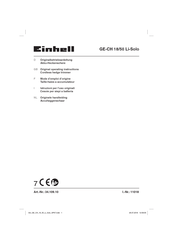 EINHELL GE-CH 18/50 Li-Solo Mode D'emploi D'origine