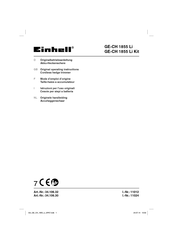 Einhell GE-CH 1855 Li Mode D'emploi D'origine