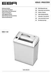 KRUG+PRIESTER EBA 1120 Mode D'emploi