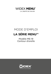 Widex MENU ME-19 Mode D'emploi