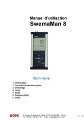 Swema Man 8 Manuel D'utilisation