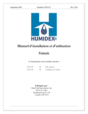 Humidex DVS-CE Manuel D'installation Et D'utilisation