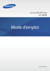 Samsung Galaxy Mega Mode D'emploi