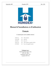 Humidex DVS-CS Manuel D'installation Et D'utilisation