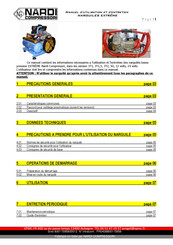 NARDI COMPRESSORI Extrême 3T1 Manuel D'utilisation Et D'entretien