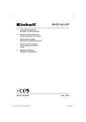EINHELL GE-CG 10,8 Li WT Mode D'emploi D'origine