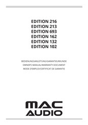 MAC Audio EDITION 162 Mode D'emploi