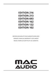 MAC Audio EDITION 132 Mode D'emploi