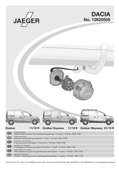 Jaeger DACIA Instructions De Montage