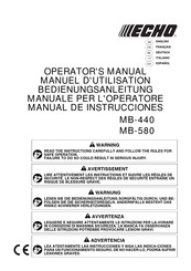 Echo MB-580 Manuel D'utilisation