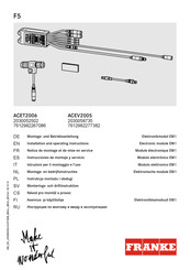 Franke 7612982267086 Notice De Montage Et De Mise En Service