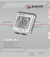 Sigma ROX 8.1 Mode D'emploi