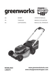 GreenWorks MO48L4423 Manuel D'utilisation