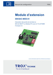 Trox Technik EM-BAC-MOD-01 Manuel De Configuration