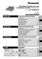 Panasonic CF-VDR301U Instructions D'utilisation