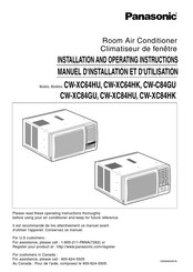 Panasonic CW-XC64HU Manuel D'installation Et D'utilisation