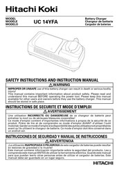 Hitachi Koki UC 14YFA Instructions De Sécurité Et Mode D'emploi