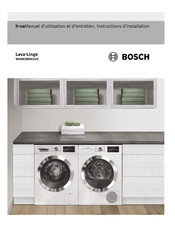 Bosch WAW285H1UC Manuel D'utilisation Et D'entretien, Instructions D'installation