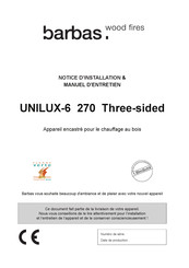 barbas UNILUX-6 270 Three-sided Notice D'installation & Manuel D'entretien