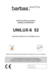 barbas UNILUX-6 52 Notice D'installation & Manuel D'entretien