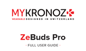 MyKronoz ZeBuds Pro Mode D'emploi