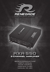 Renegade RXA 550 Mode D'emploi