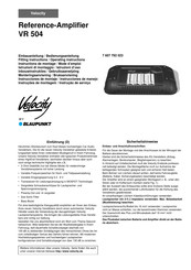 Blaupunkt Velocity VR 504 Mode D'emploi